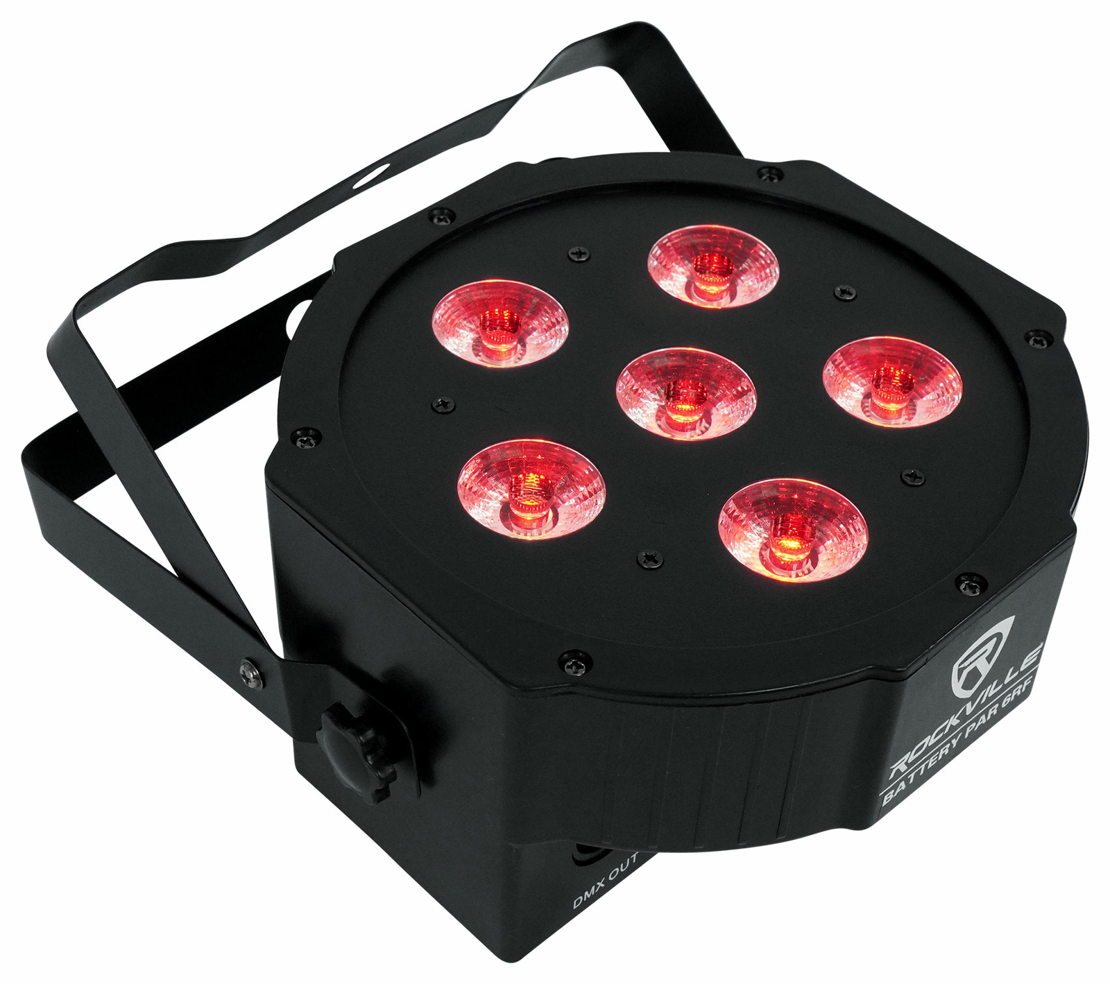 Rockville BATTERY PAR 6RF Rechargeable RGBWA+UV Wireless DMX LED Light+RF Remote