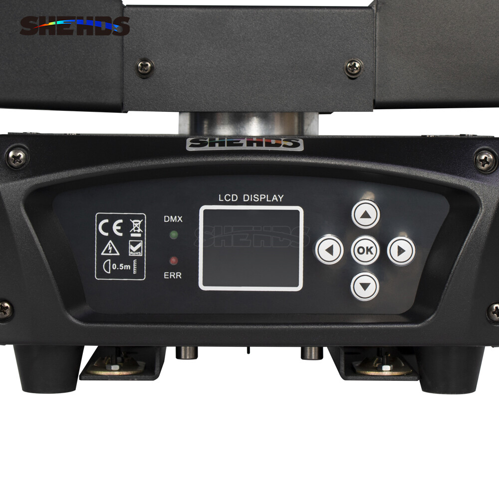 SHEHDS 4PCS 19x15W LED Zoom Moving Head Stage Light RGBW Wash Lighting Party Bar