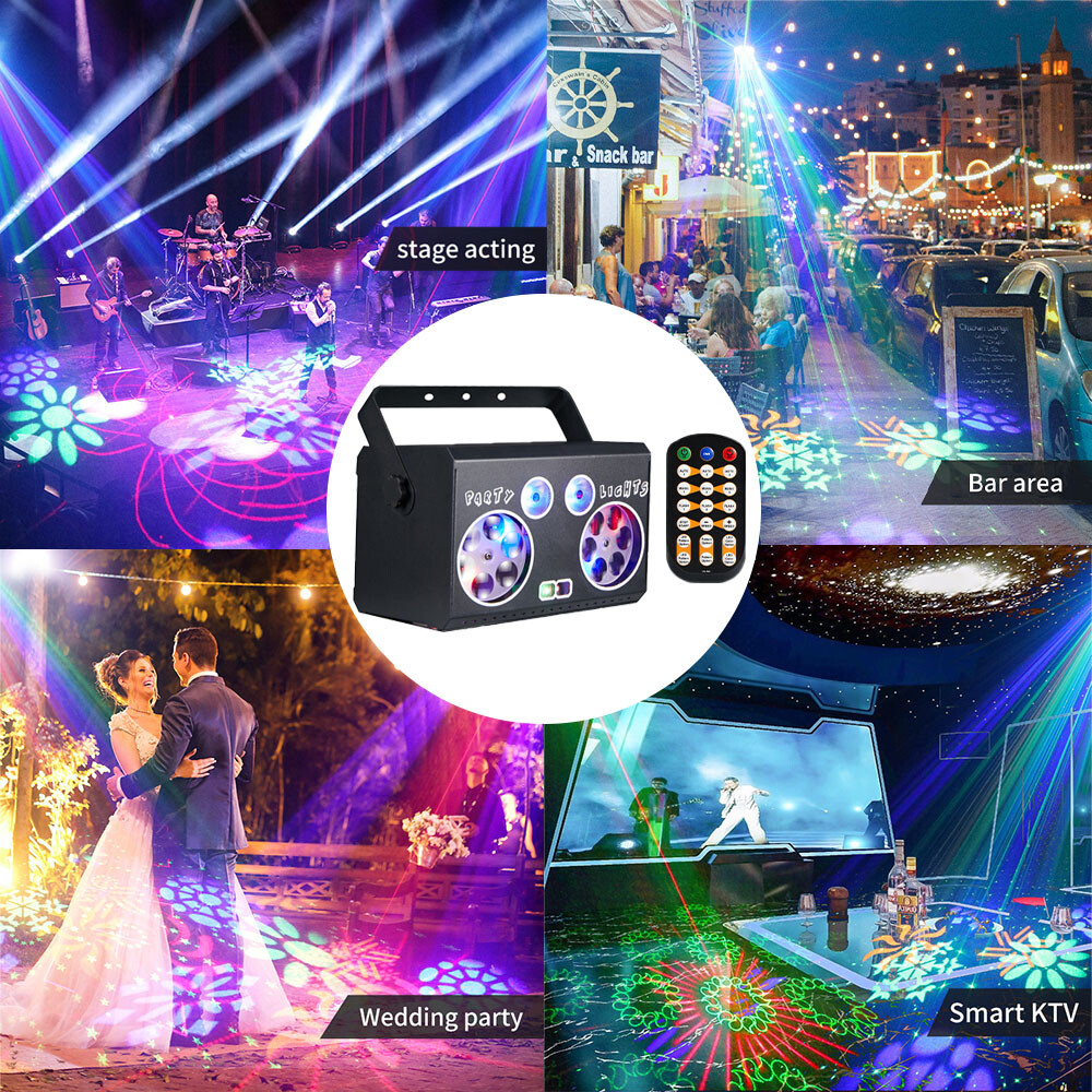 Laser Projector Stage Light DMX LED RGB DJ Disco KTV Show Xmas Party Lighting US