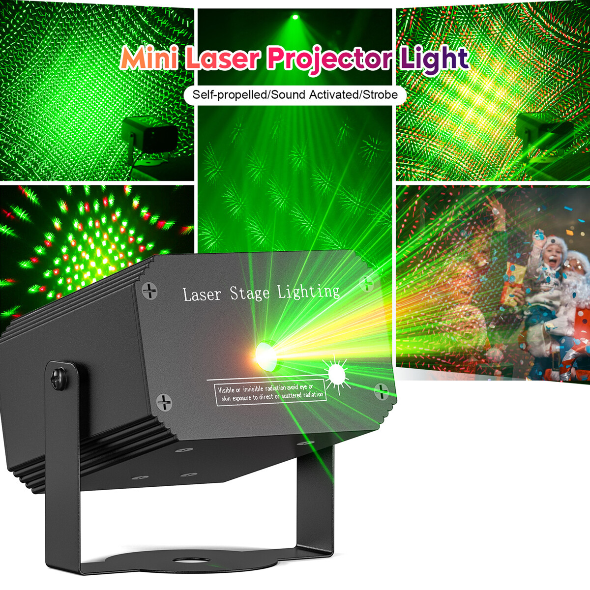 Pattern DJ Disco Party Stage Light Laser Projector LED RGB KTV Show Lighting