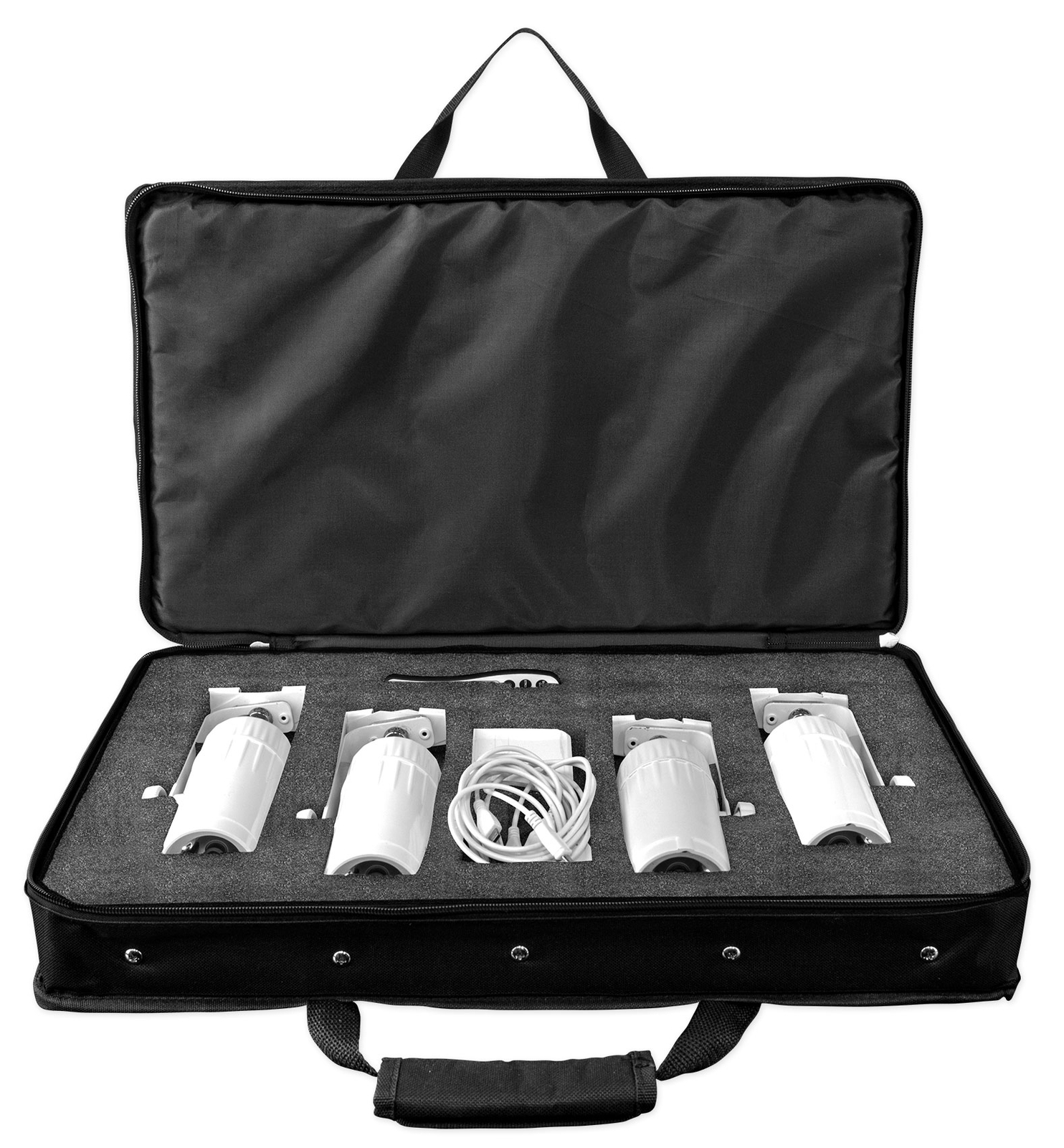 Chauvet DJ Ezpin Pack 4 EZpin Pin Spot Light Fixtures+IRC-6 Remote+Carry Case