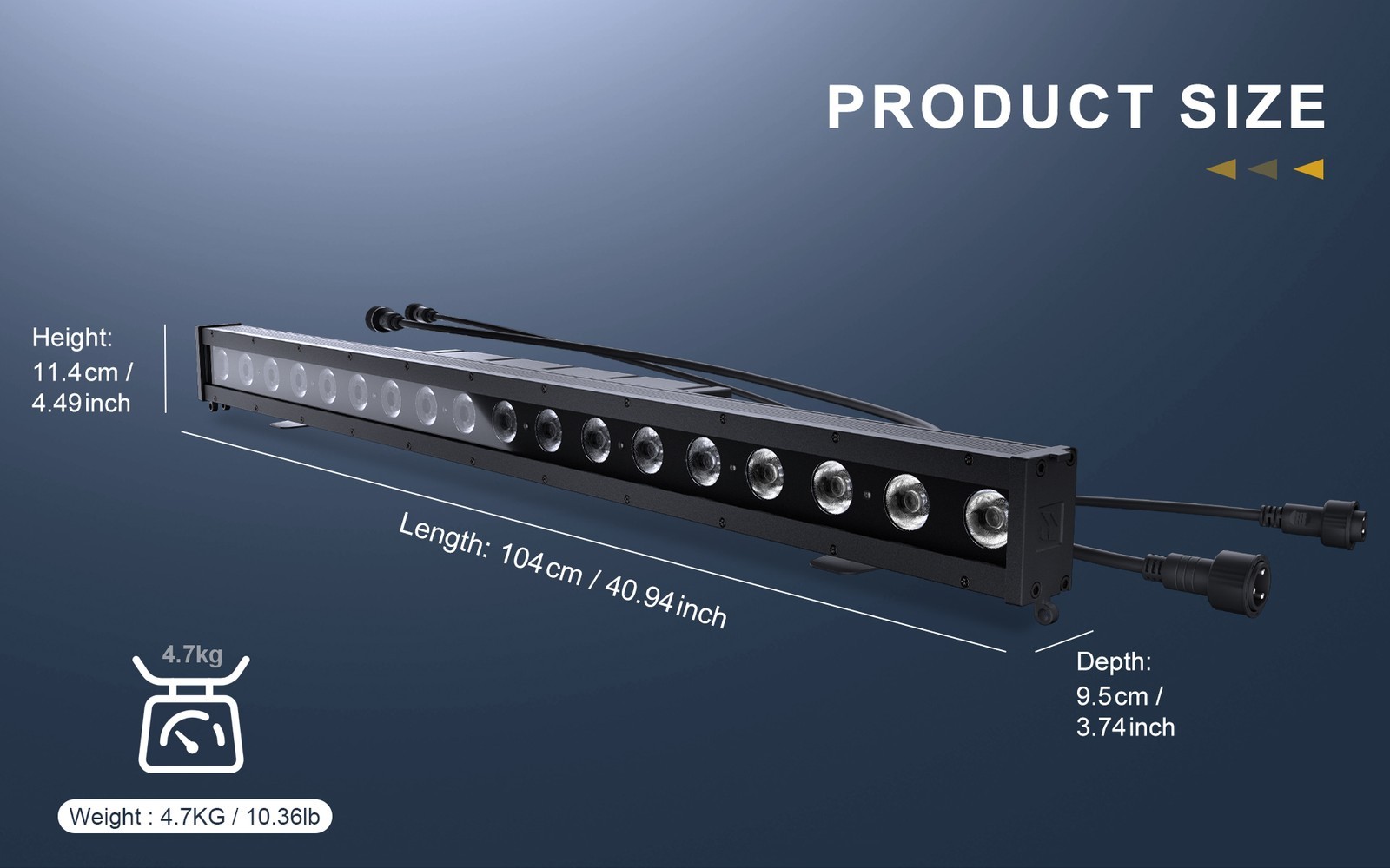 IP65 18x10W RGBWAUV Beam Wash Wall Light Strobe Outdoor Show Display KTV Club