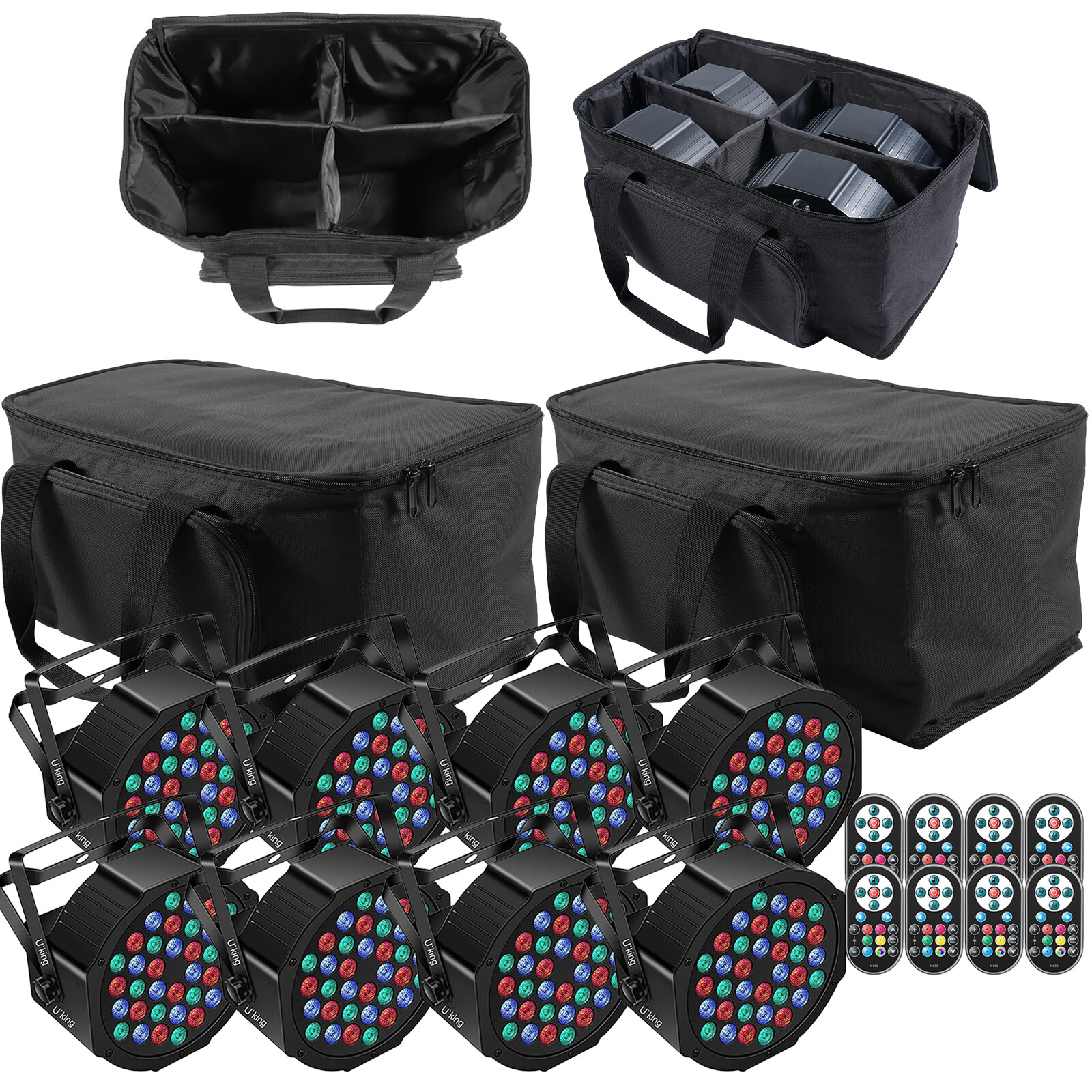108W PAR Can Stage Lighting RGB 36LED DMX DJ Lights Disco Wash Party Show w/Bag