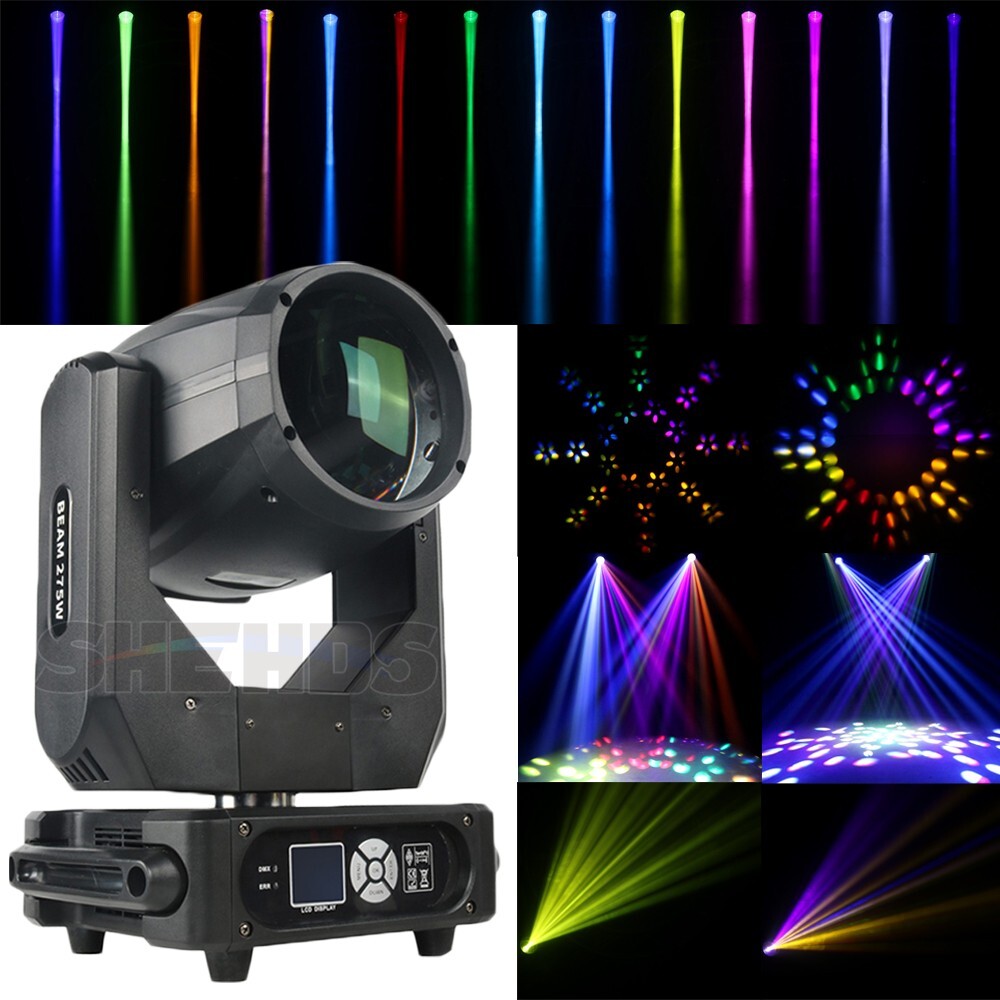 SHEHDS 2Pcs 10R 275W Beam Moving Head Lighting with Flightcase