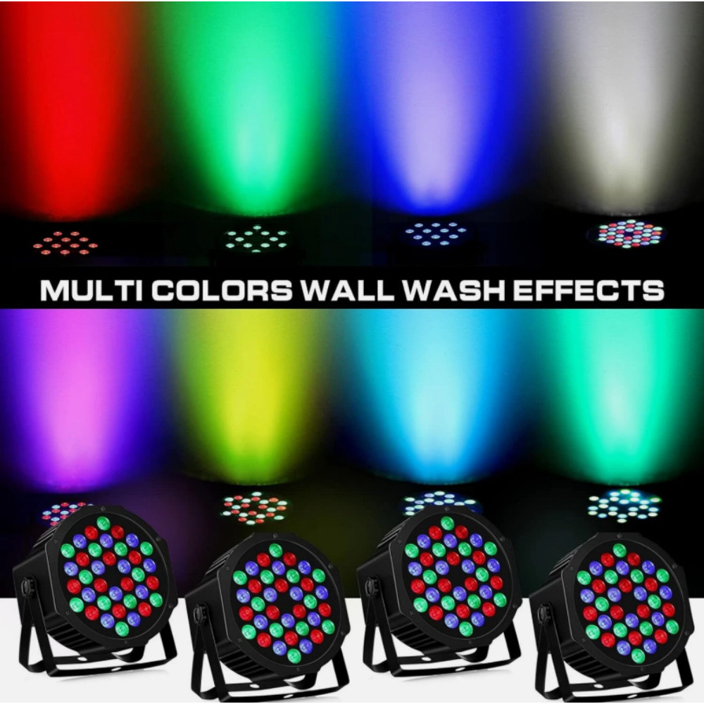 4PCS Disco DJ Party Stage Light 36LED RGB DMX Beam Lights KTV Show PAR Lighting