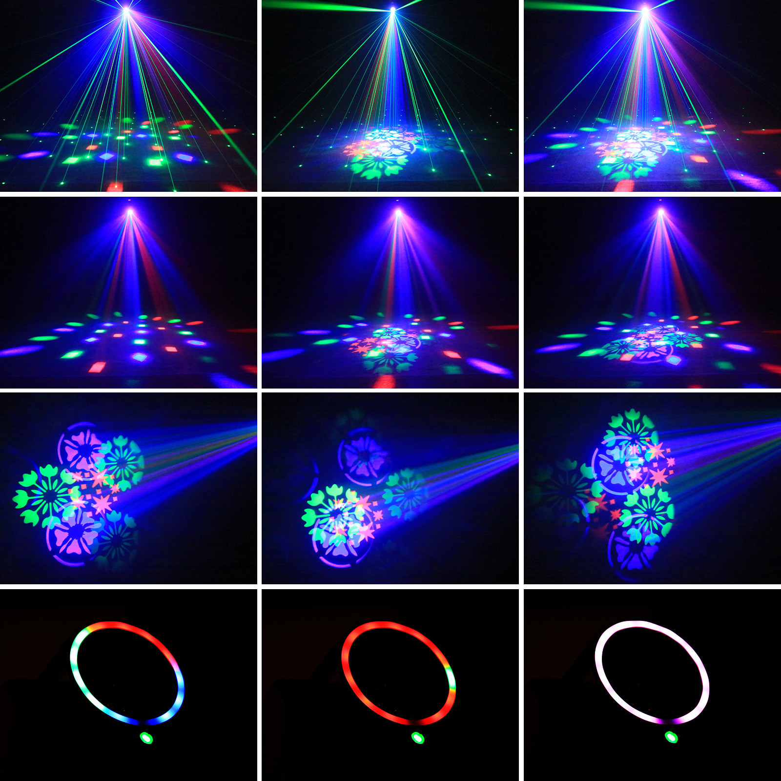 120W LED Laser DOT Beam Moving Head Light with Colorful Ring Effect for DJ Party