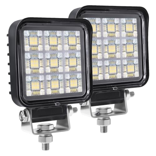3.3 Inch 9000LM Square LED Tractor Lights Bar, 2PCS, IP68 | 108W Pair, 3.3 inch