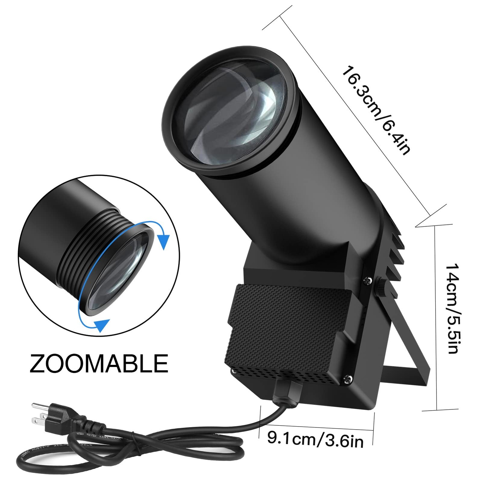 Pinspot Light 10W RGBW 512DMX Manual Bright Mirror Stage Spotlight 1PC