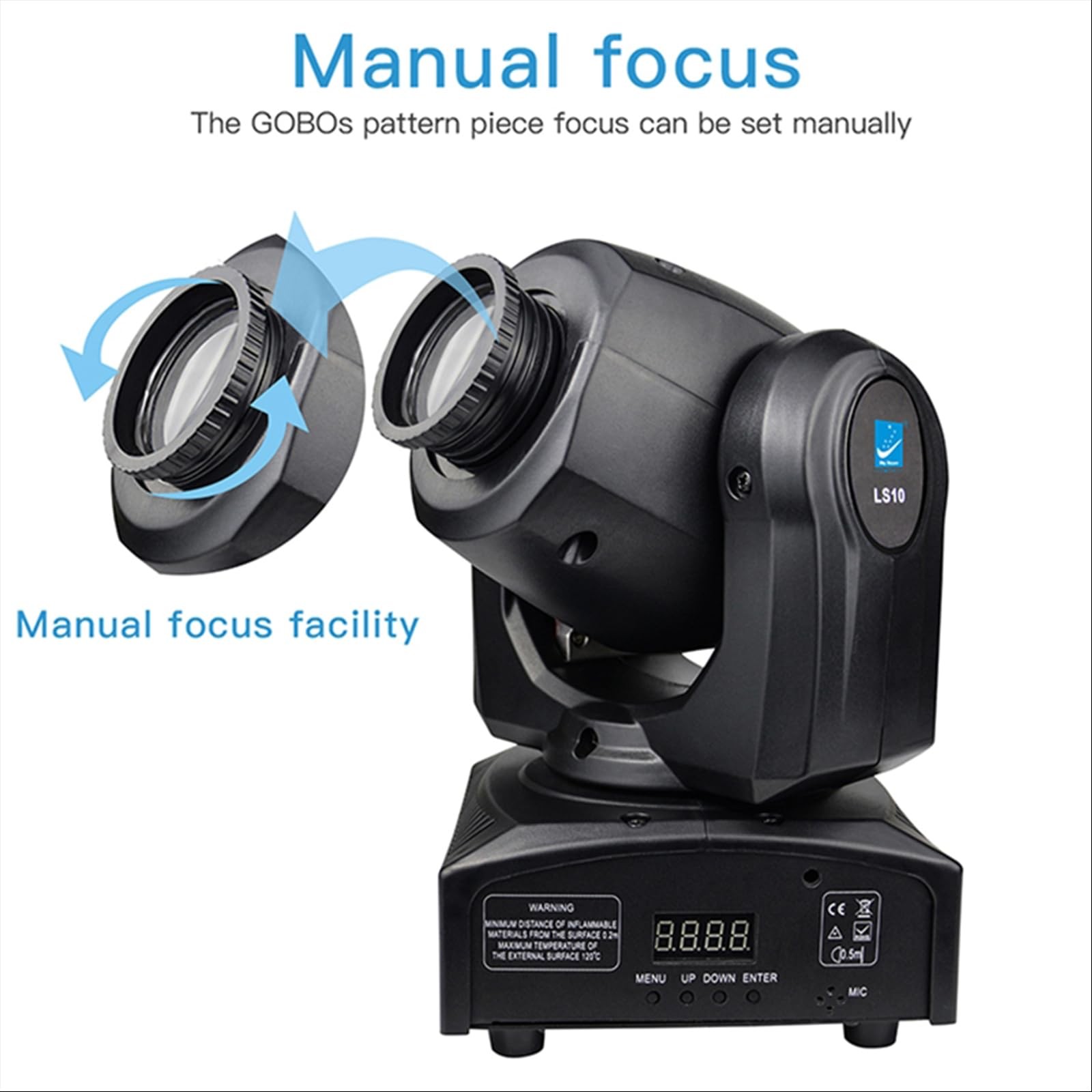 Stage Lights Moving Head Lights, 35W LED Spotlights DMX 512 with Sound Activated