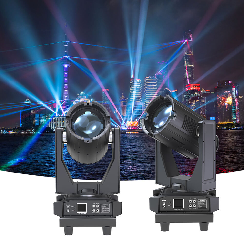 2 Pack Waterproof Outdoor IP65 380W Moving Head Light Sky Sharpy Super Beam DJ