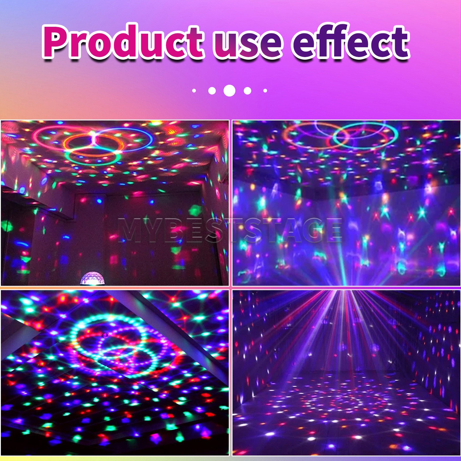 Party Magic Disco Ball Light LED Club RGB Rotating DJ Stage Lighting with Remote