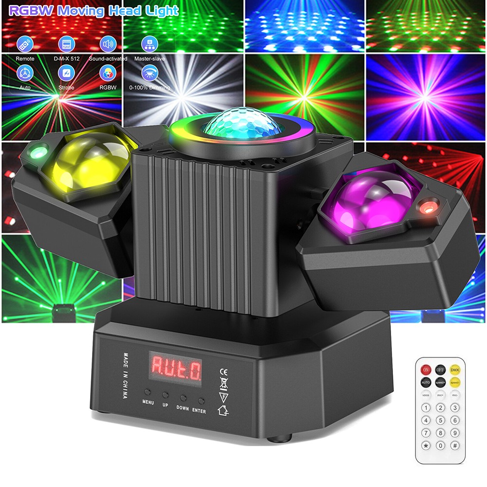 RGBW Moving Head Light 2LED Magic Ball Stage Effect Lighting DJ Disco Party KTV