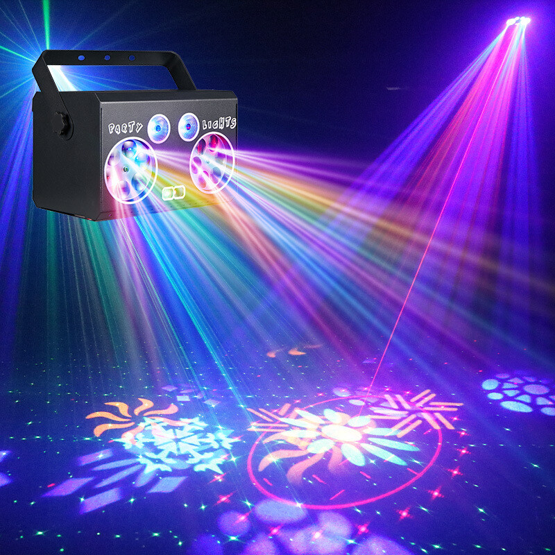 Laser Projector Stage Light DMX LED RGB DJ Disco KTV Show Xmas Party Lighting US