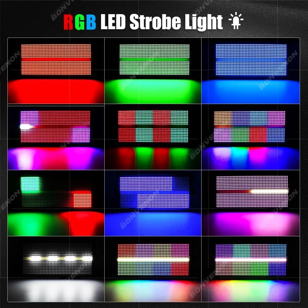 600W RGBW LED Stage Strobe Light – 960 LEDs with 16-Zone Chasing,Pixel Mapping &