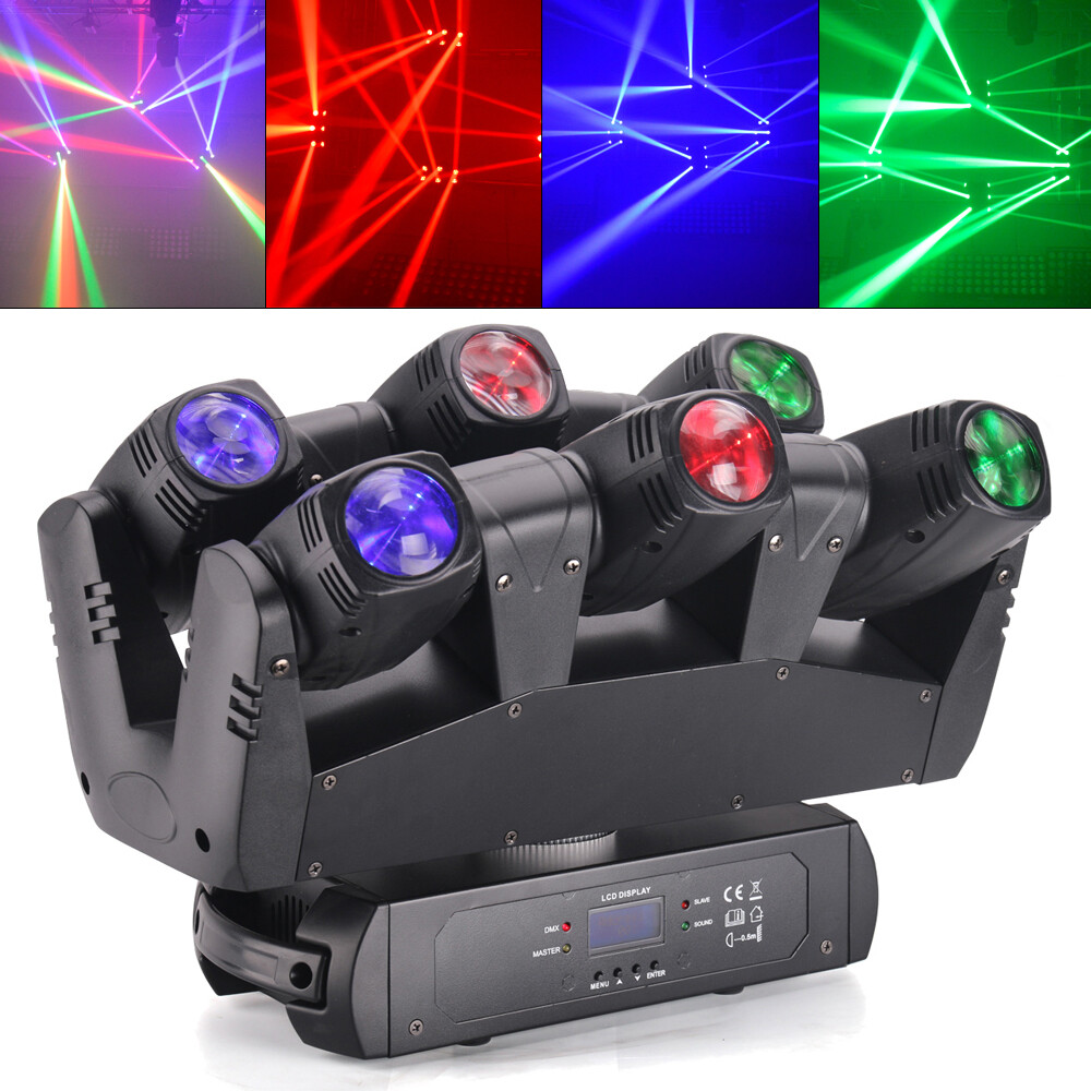 6 Head Beam Moving Head Lights RGBW DMX Automated Pan & Tilt DJ Stage Lighting