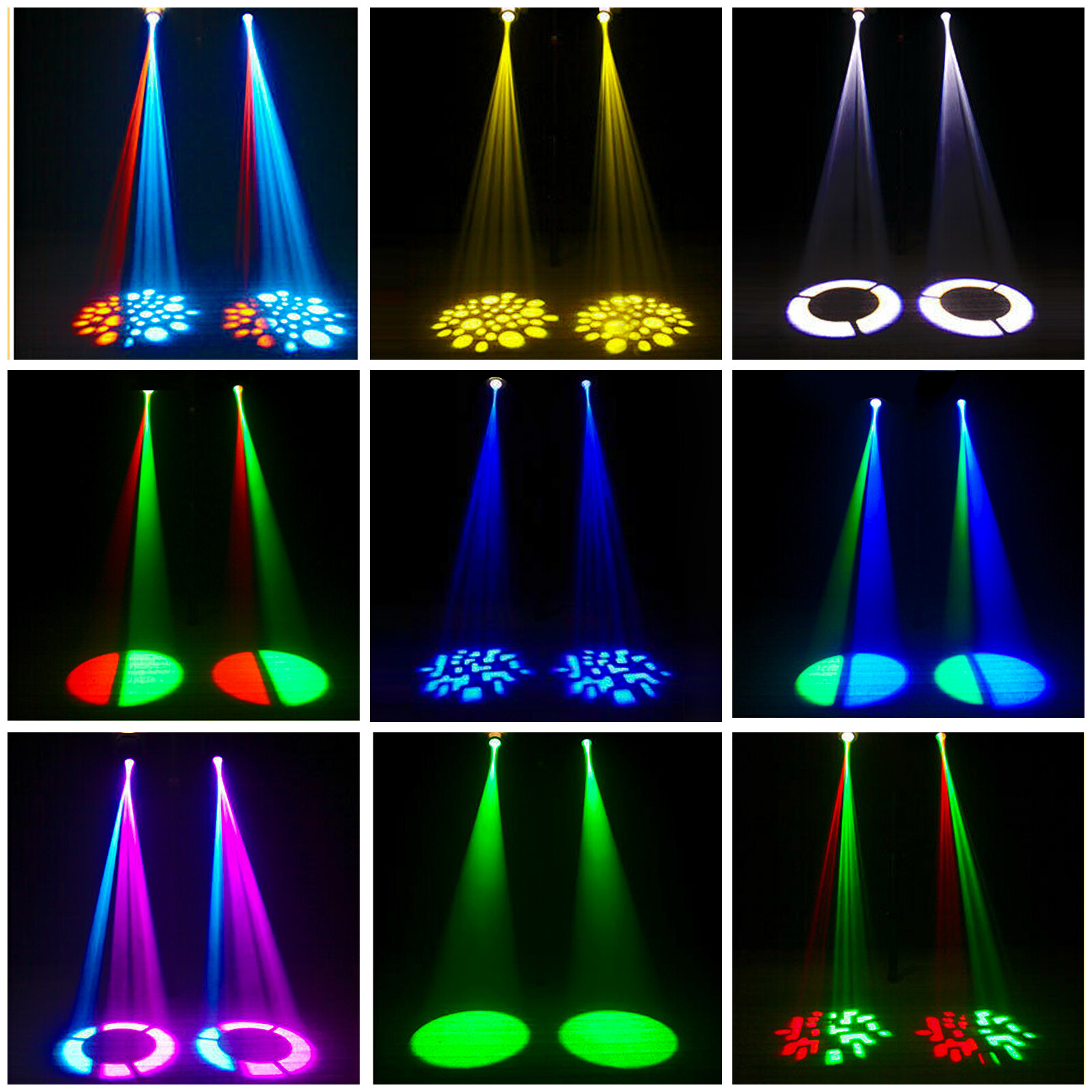 UKING 150W WLED Moving Head Stage Light 8Gobo LED DMX DJ Disco Show Party Light