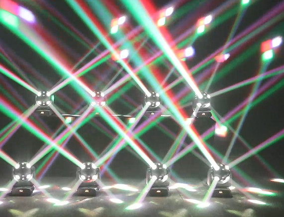 Led Beam Laser Strobe 3 in 1 Football Moving infinite Rotation DJ Disco Lighting