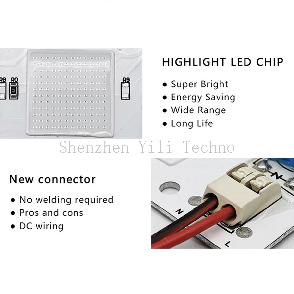 1-10pcs Driverless 50W 400nm UV COB LED Chip Smart AC110/220V No welding Light