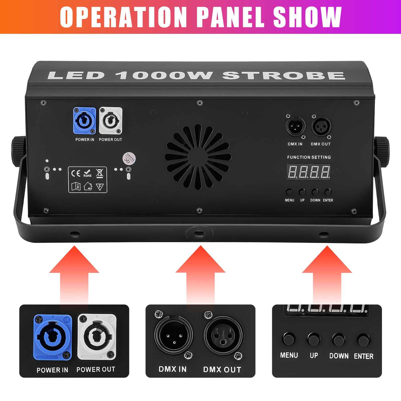 2PCS 200W RGBW 960LED Wall Wash Light DMX Strobe Stage Beam Light DJ Party Show