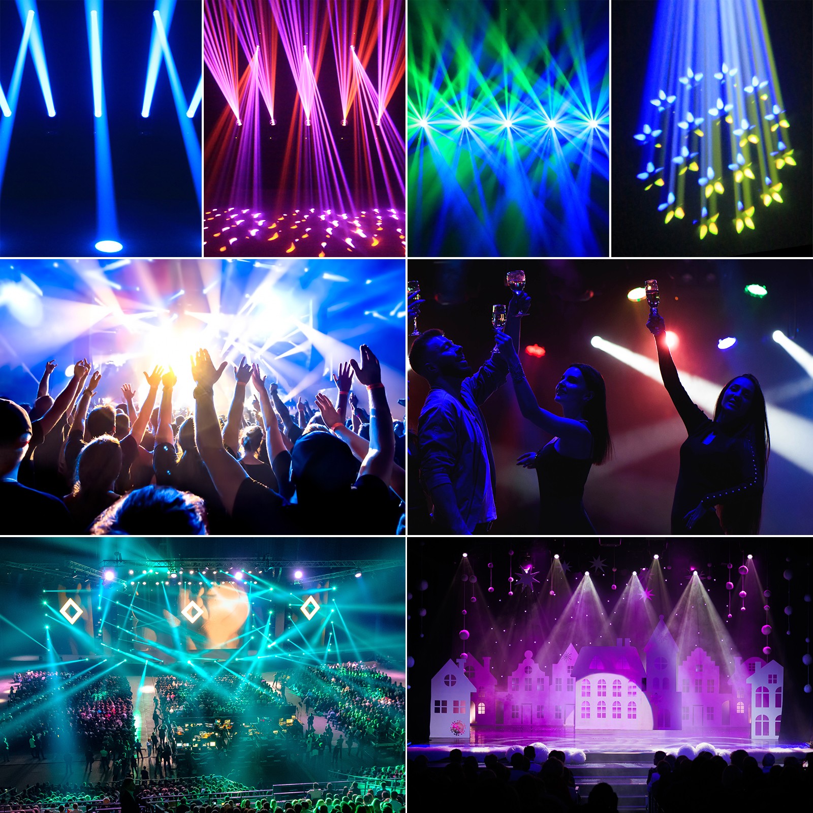 250W Rotation 18Prism Stage Lighting LED Moving Head Light Gobo Beam DJ Bar DMX