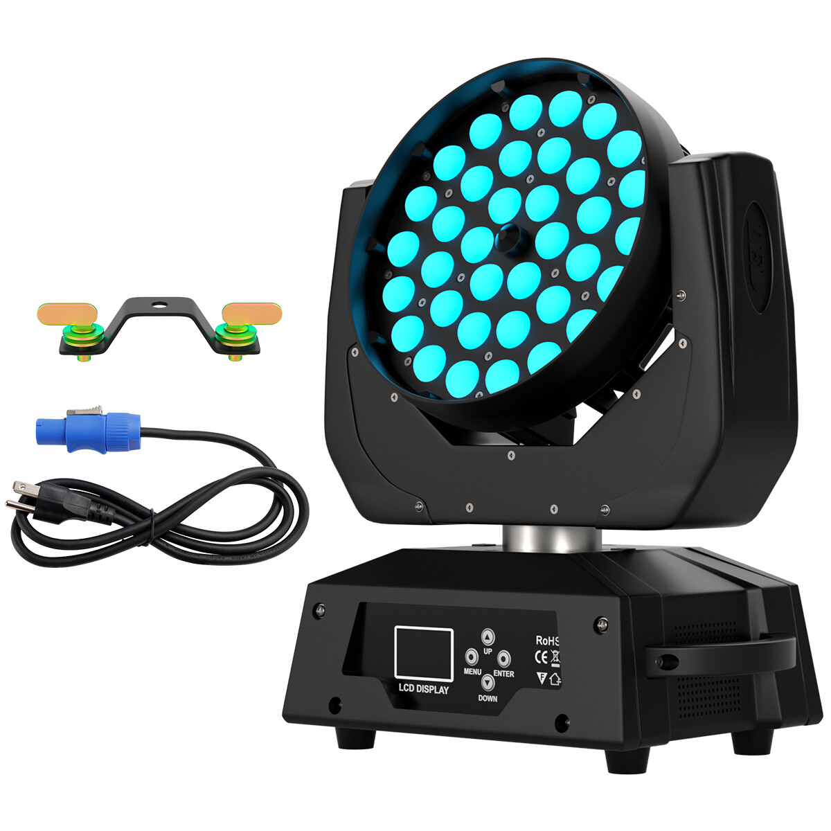 36 x 10W RGBW 4in1 LED Zoom Moving Head 360W Wash Stage Light DMX 15CH EP