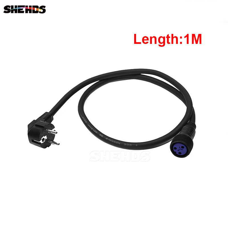 SHEHDS 1M/2M/3M/5M/10M IP65 Waterproof Power Cable For Stage DJ Effect Lighting