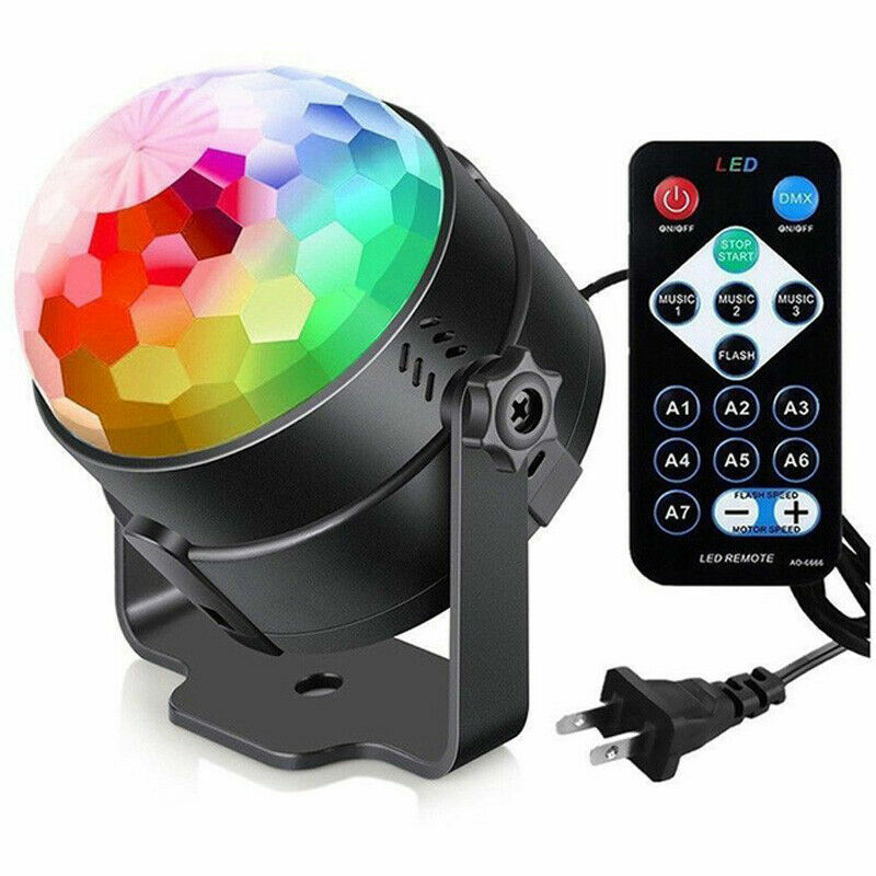 2 Pack RGB Party Disco Lights Ball Sound Activated Strobe Led DJ Bulb Dance Lamp