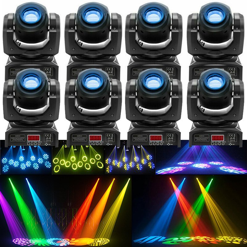 120W LED RGBW Moving Head Stage Lighting Gobo Beam Pattern Party DJ Disco Light