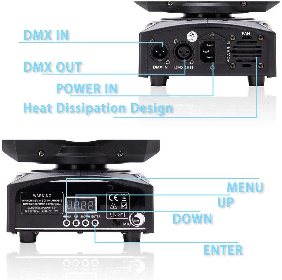 120W LED Moving Head Stage Light RGBW Gobo Spot Beam Disco DJ Party Lighting DMX