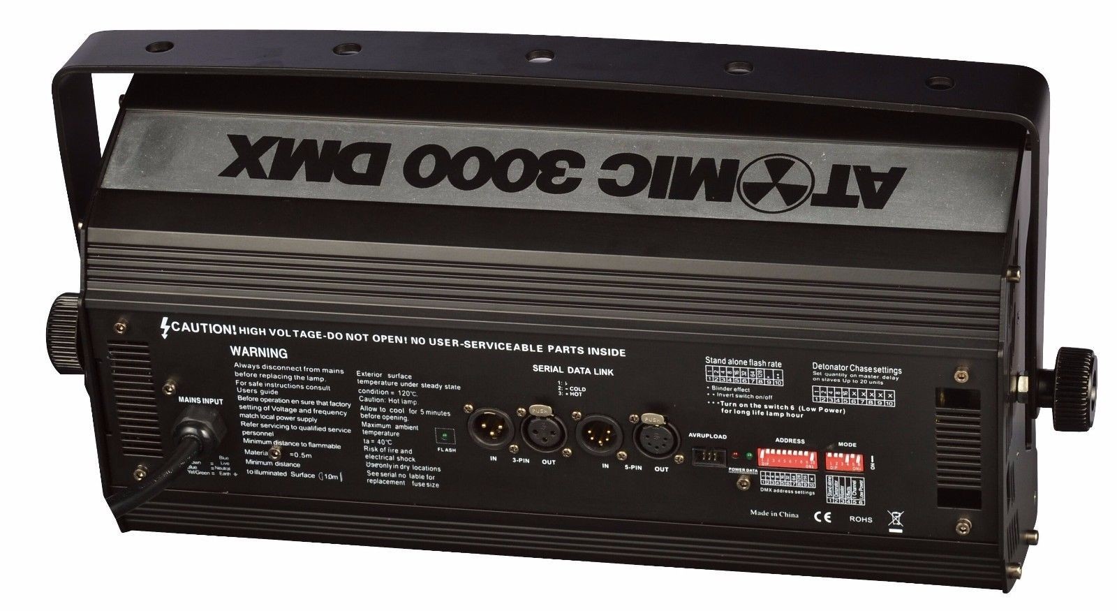 DMX512 Atomic 3000W Strobe Light 110V DJ Disco Club Flash Effect Stage Lighting