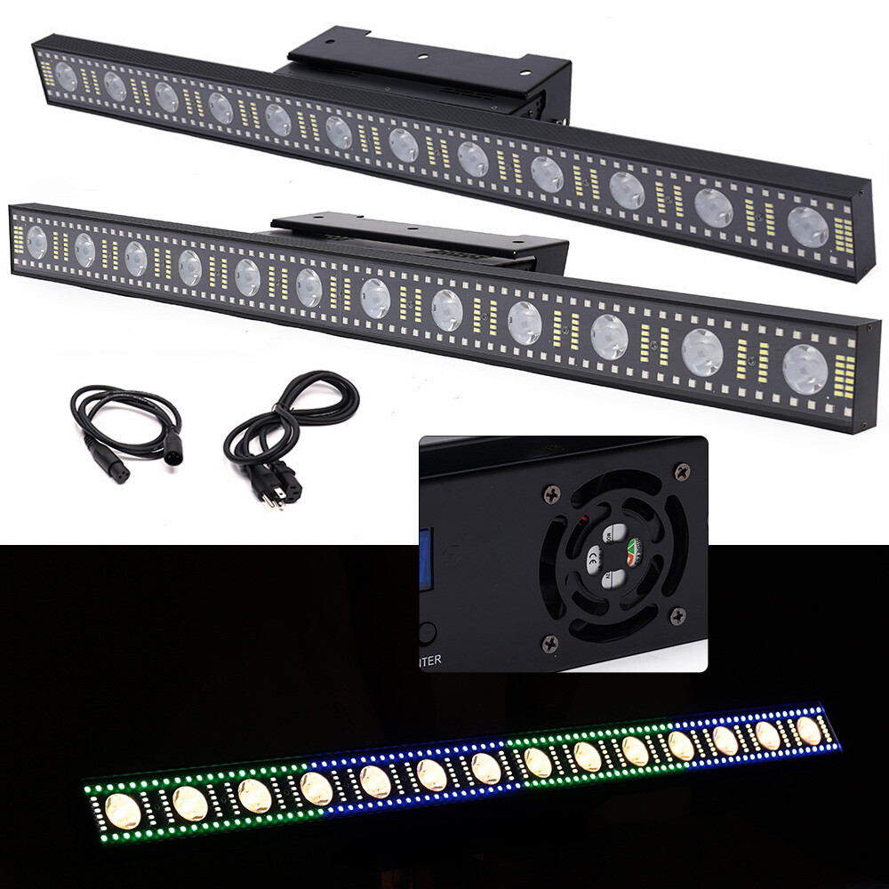 2PCS 40″ Stage Light Bar 3in1 RGB LED Beam Wash Light Bar 120W DJ Wash Light DMX