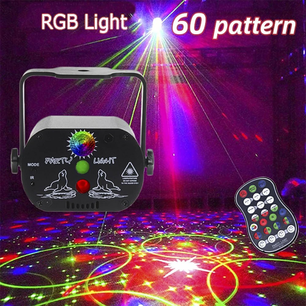 Laser Stage Lighting 1024 Pattern Projector RGB DJ Disco KTV Show Party Light