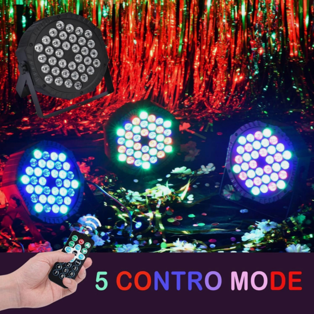 4PCS Disco DJ Party Stage Light 36LED RGB DMX Beam Lights KTV Show PAR Lighting