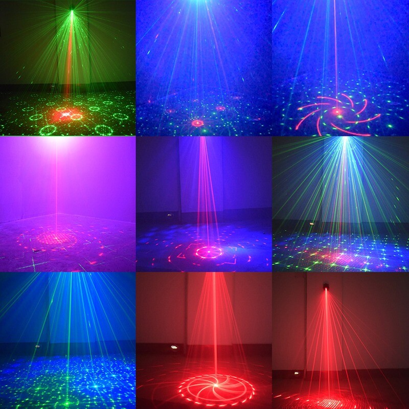 Portable 60/120 Pattern RGB Led UV Laser Projector DJ Stage KTV Lighting Lamp