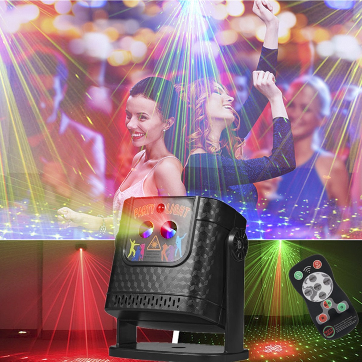60Pattern Laser Projector LED Stage Light RGB Disco DJ KTV Show Party Lighting