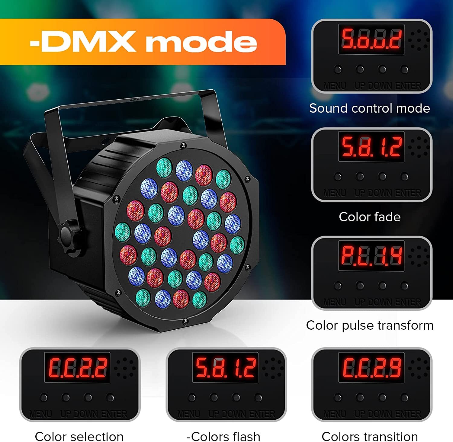 108W Beam Stage Light 36LED RGB Par Light DMX512 Party DJ Disco KTV Lights