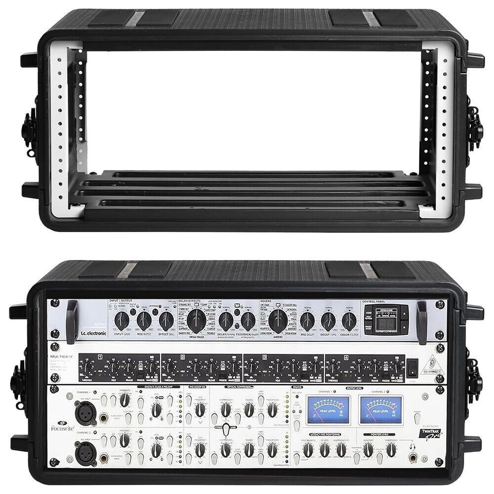 2/4/6 Space Compact HDPE Rack Case – 2U 4U 6U PA DJ Shallow Rack Case For Audio