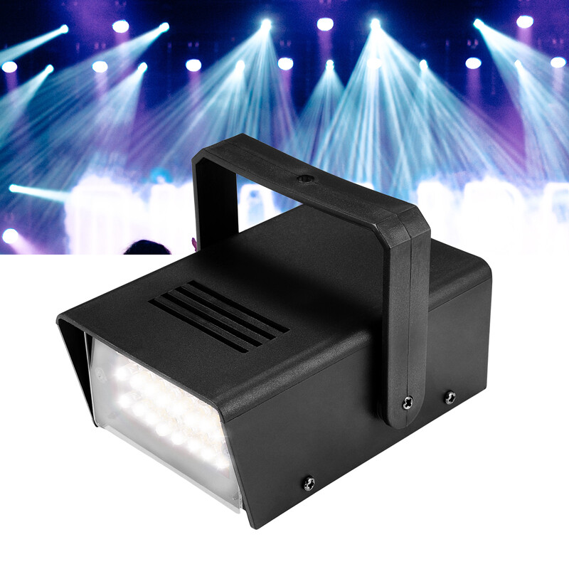4x Adjustable Mini Strobe Light Flash Light 24 LED Bulb DJ Club Stage Lighting