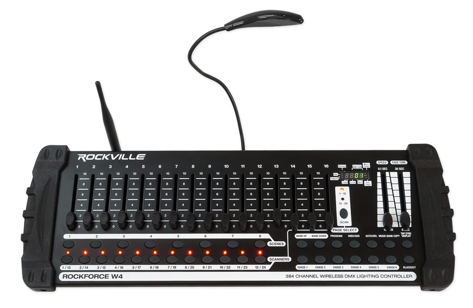 (2) Rockville BEST STRIP 60 White Light Bars+384 Ch. Wireless DMX Controller