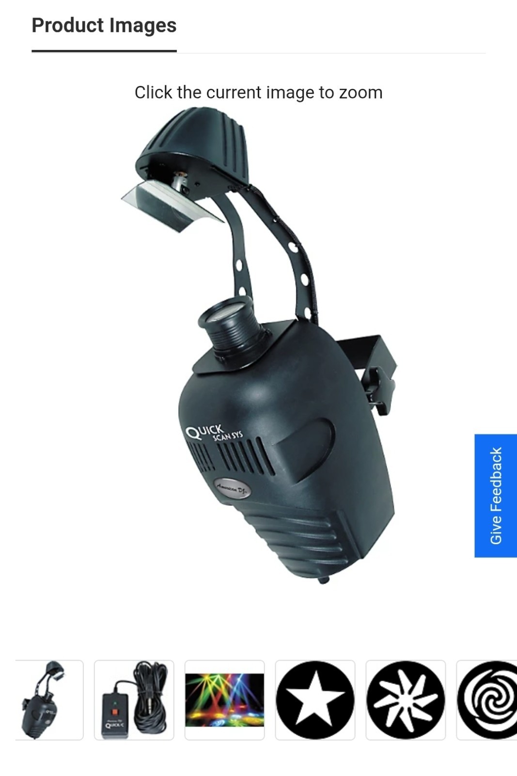 American DJ Quick Scan Sys Lighting Light Effect DMX Lightshow Fan Cooled