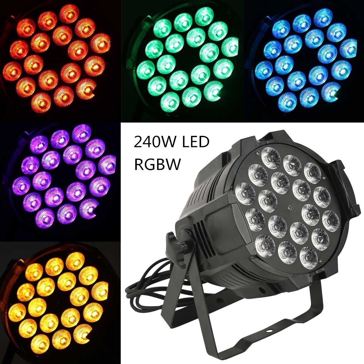 4PCS 270W RGBW Par Can Stage Light Strobe Beam 18 LED DMX512 DJ Disco Party Show