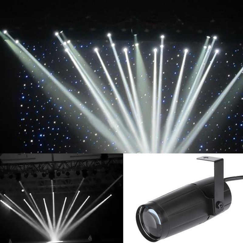 15W White LED Pinspot Beam Spotlights Light for Mirror Ball DJ Disco Party Dance