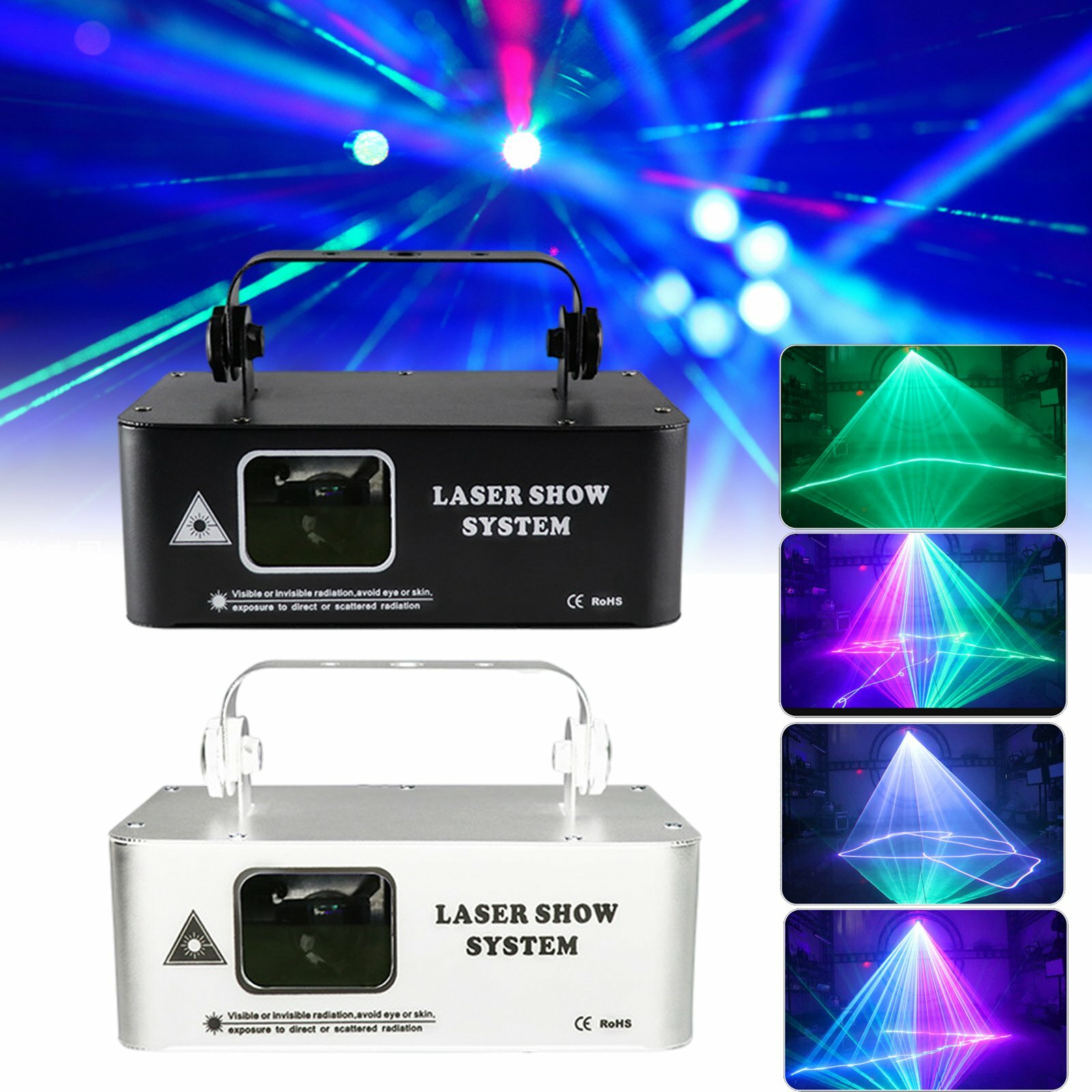 500mW RGB Laser Beam Scanner Projector DJ Disco Party Dance Party Laser Light
