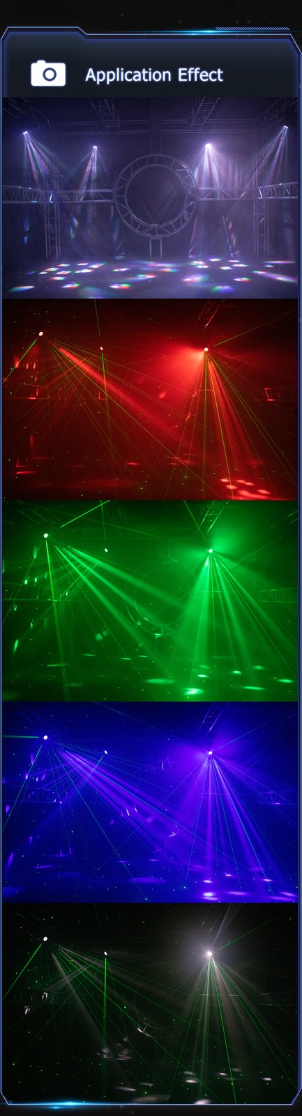 6x15W RGBW Bee Eye Laser Moving Head Stage Light DMX for KTV Culb Party 