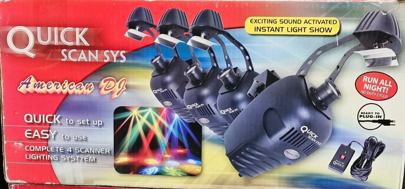 American DJ Quick Scan Sys Lighting Light Effect DMX Lightshow Fan Cooled