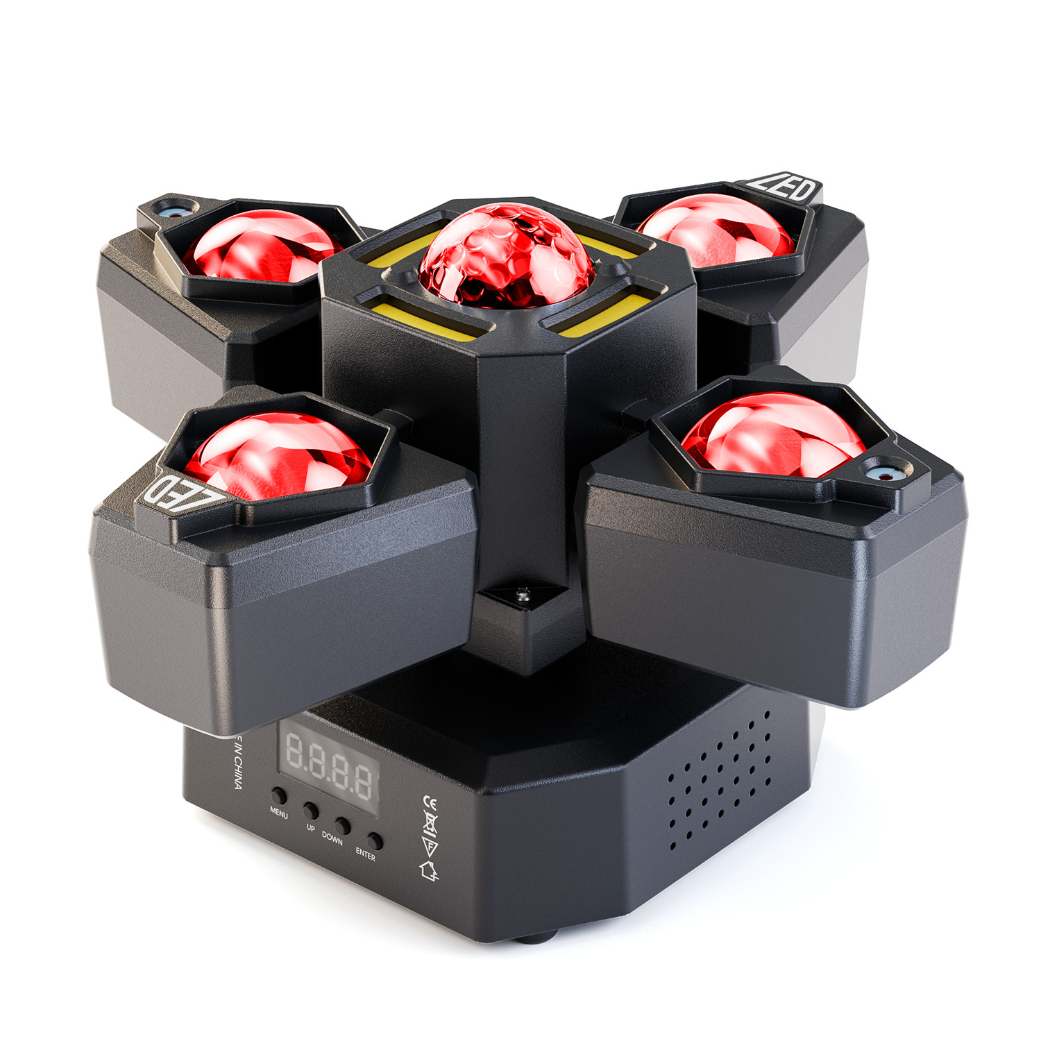 140W 4 Arms LED Laser Beam Moving Head Light DJ Lights DMX512 Stage Effects RGBW