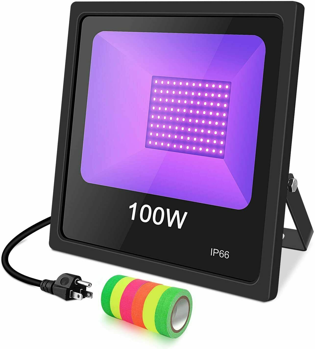 100W Black Light Bar UV LED Stage Blacklight Party DJ Club Halloween+ Free Tapes