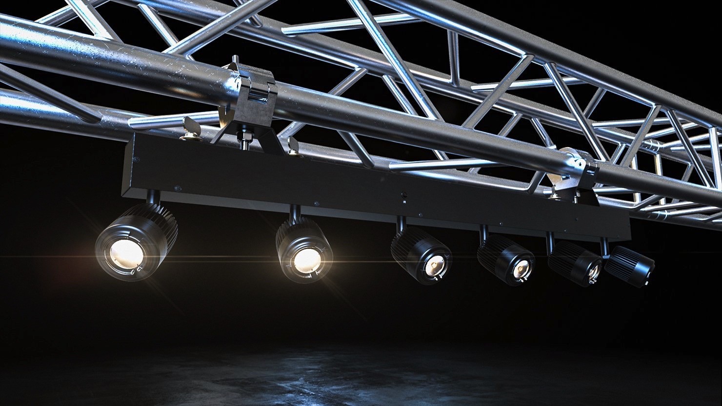 Chauvet DJ Pinspot Bar DMX w/ (6) Independantly Controlled Pinspots Lights