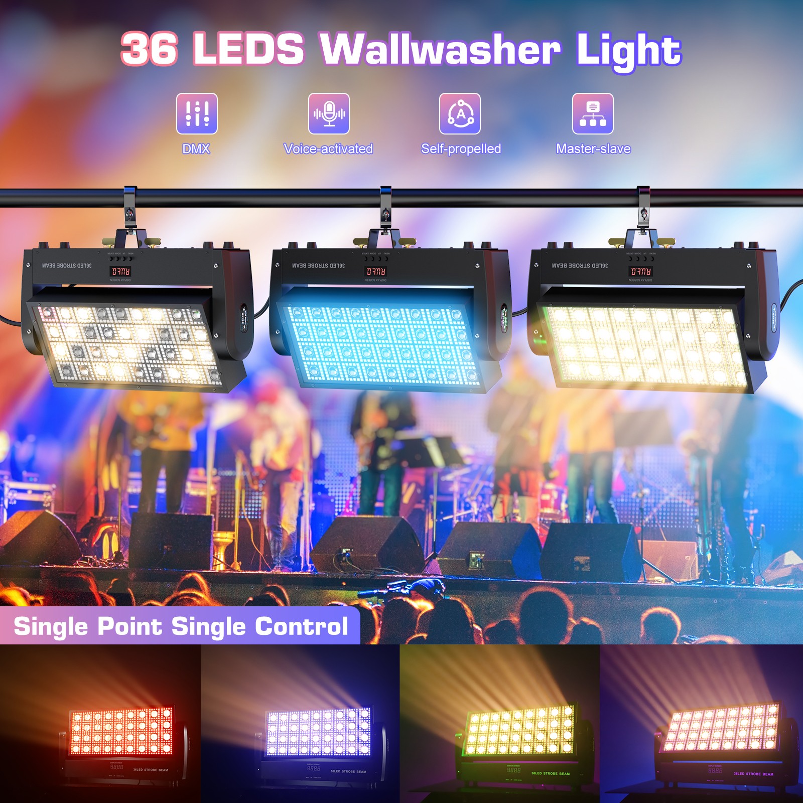 220W LED RGBW Wall Washer Light Strobe Light DMX DJ Party Party Stage Lighting