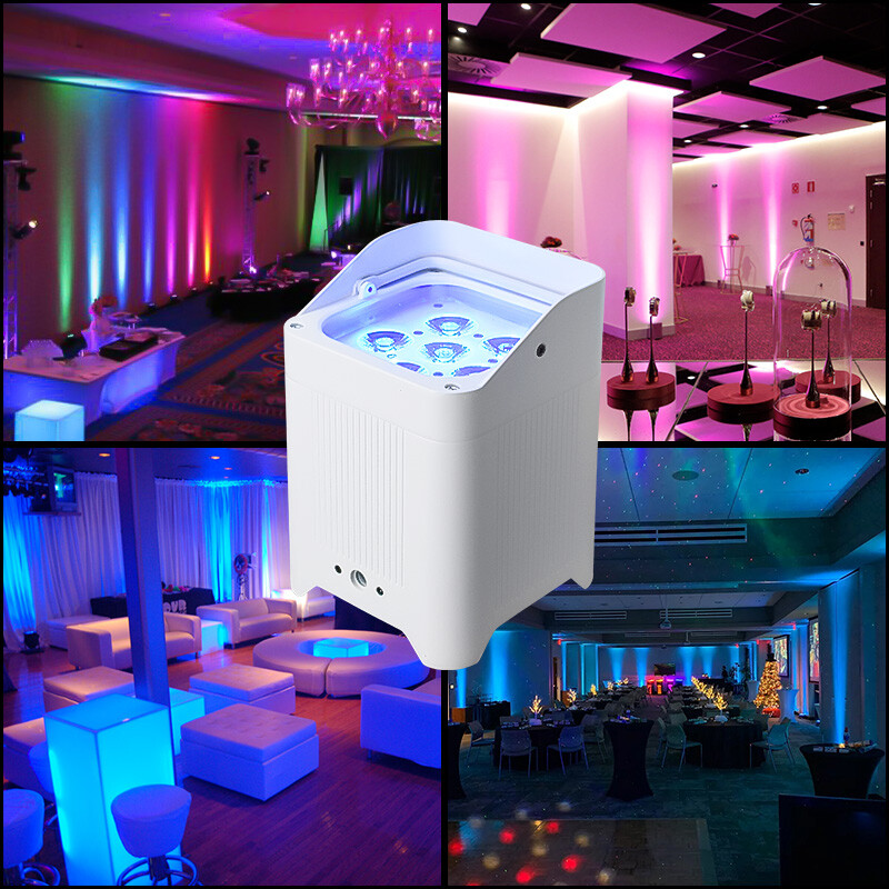 10PCS 6x18W Par Light Wireless Battery Powered RGBWA+UV DMX DJ Stage Light